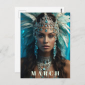 *~* Ap53 3月Boho AQUAMARINE Headdress ポストカード (正面/裏面)