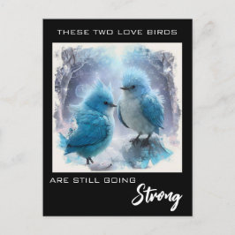 *~* AP54 フォト 記念日 ふわふわラブバード ポストカード