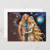 *~* AP58コズミックカップルファンタジーロマンチック銀河系 シーズンポストカード (正面/裏面)