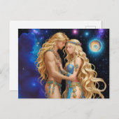 *~* AP58宇宙女性ファンタジーロマンチック銀河系 シーズンポストカード (正面/裏面)