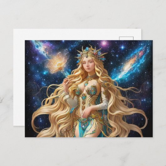 *~* AP58銀河系女性ファンタジー写真の拡大 シーズンポストカード (正面/裏面)
