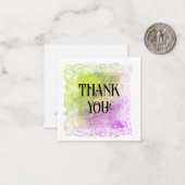 *~* AP62パステルグラデーションサンキューフラットノートカード ノートカード (正面/裏面インサイチュ)