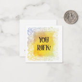 *~* AP62 YOU ROCK勇気付けられるフラットノートカード ノートカード (正面/裏面インサイチュ)