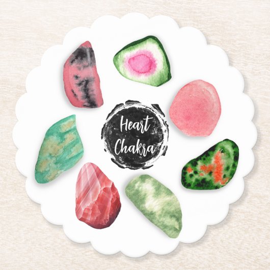 *~* AP64水ハートチャクラ紙コースター江本 ペーパーコースター (正面)