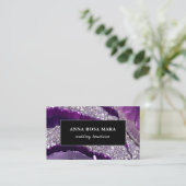 *~* AP66グラムQRラヴェンデパープルシルバーグリッター 名刺 (スタンド正面)