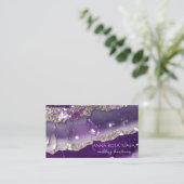 *~* AP66グラムQR瑪瑙パープルシルバーグリッタールクセ 名刺 (スタンド正面)