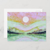 *~* AP67パステル抽象芸術アー絵を描トの自然 シーズンポストカード (正面/裏面)