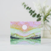 *~* AP67パステル抽象芸術アー絵を描トの自然 ポストカード (スタンド正面)