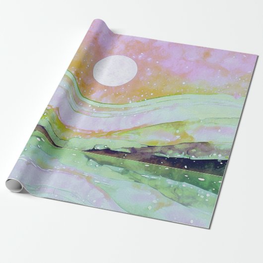 *~* AP67パステル抽象芸術アー絵を描トの自然 ラッピングペーパー (アンロールド)