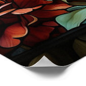 *~* AP68 5:4 ネコ ネコ科 子猫 仔猫 ステンドグラス ポスター (角)