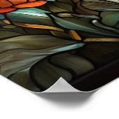 *~* AP68 TIGERステンドグラス明るい5:4ファンタジー ポスター (角)