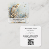 *~* AP70 Ethereal三日月の花QRフローラ スクエア名刺 (正面/裏面)
