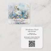 *~* AP70 Ethereal満月の花QRフローラ スクエア名刺 (正面/裏面)