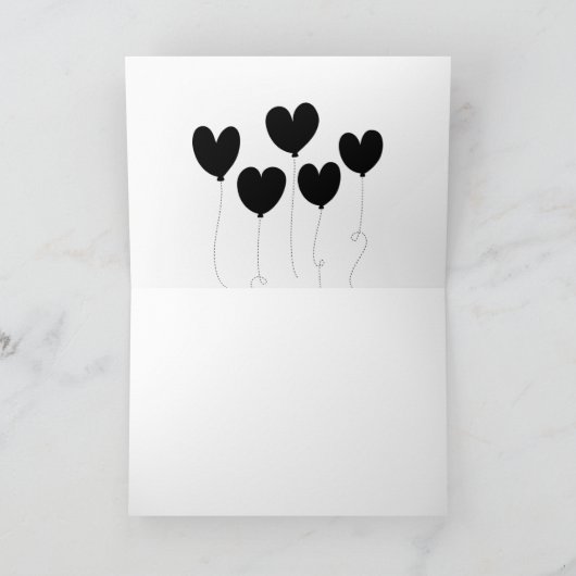 *~* AP72写真母の日の折り畳みグリーティングカード サンキューカード (内部)