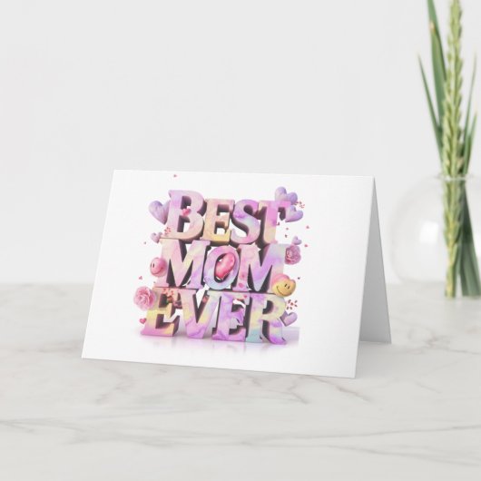 *~* AP72写真絵文字お洒落母の日カード サンキューカード (正面)