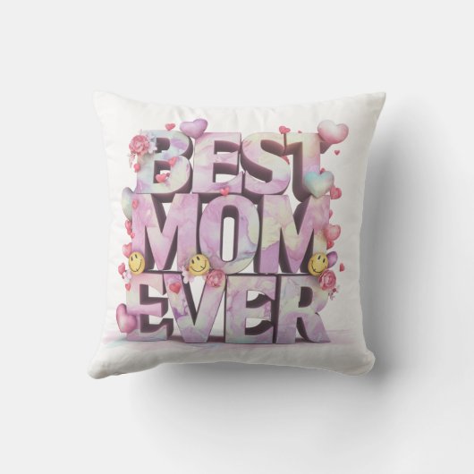 *~ AP72母の日最高の母のハートフローラ4 クッション (裏面)