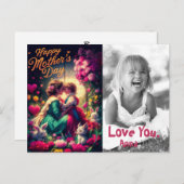 *~* AP72。ヴィンテージ花母の日を愛する写真 シーズンポストカード (正面/裏面)