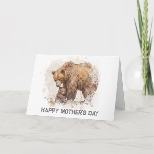 *~* AP72 Photo MAMA BEAR Mother's Day Card サンキューカード (正面)