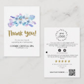 *~* AP8ロゴCOSMIC CRYSTAL REVIEW THANK YOU QR エンクロージャーカード (正面/裏面)