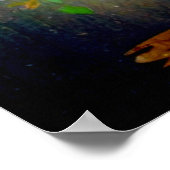 *~* AP81金ゴールドグリッター芸術的Etherealツリー ポスター (角)