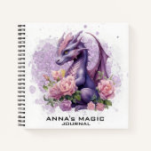 *~* AP85ローアトラクションかわいいベビードラゴンフローラ ノートブック (正面)