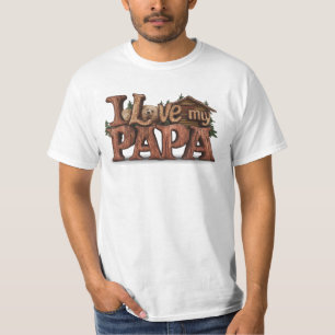 *~* AP86パパのお父さんの日が大好き素朴 Tシャツ