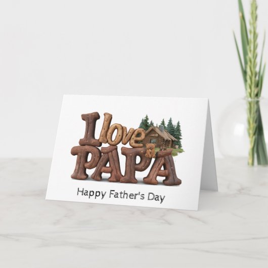 *~* AP86 I LOVE PAPA Father's Day Card サンキューカード (正面)
