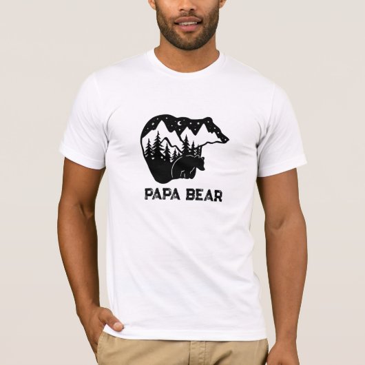 *~* AP86 PAPA BEAR CUB Moon Pines父の日 Tシャツ (正面)