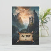 *~* AP88ファンタジー城中世誕生日 招待状 (スタンド正面)