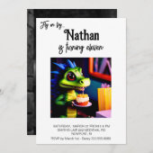 *~* AP88フォトベビードラゴンバースデーパーティー 招待状 (正面/裏面)