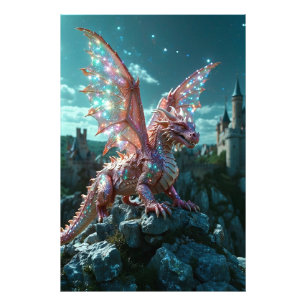 *~* AP88城ファンタジードラゴンウォールアートワーク17 フォトプリント
