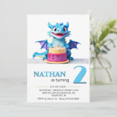 *~* AP88 ドラゴンベイビー　写真　２才　誕生日パーティー 招待状 (スタンド正面)