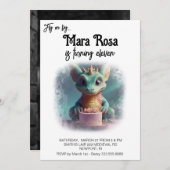 *~* AP88 フォト ハッピー ベイビードラゴン バースデーパーティー 招待状 (正面/裏面)