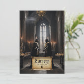 *~* AP88 城 中世 テーマ 2 騎士 誕生日 招待状 (スタンド正面)