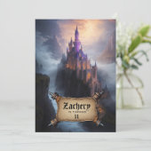 *~* AP88 城 水 中世 ファンタジー 誕生日 招待状 (スタンド正面)