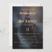 *~* AP88 城 水 中世 ファンタジー 誕生日 招待状 (裏面)