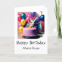 *~* AP88 AGEベビータイニードラゴンケーキ誕生日カード サンキューカード