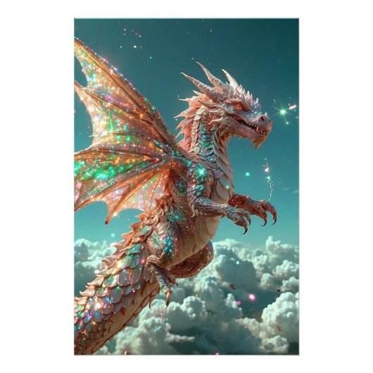 *~* AP88 Flying Fantasy  Dragon Wall Artwork 6 フォトプリント (正面)