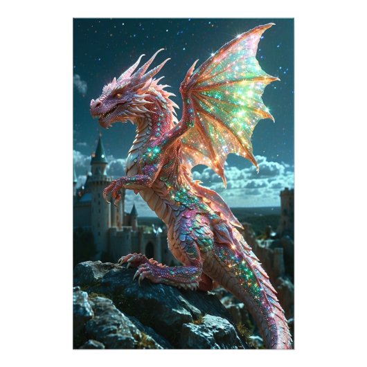 *~* AP88 Majestic  Fantasy Dragon Wall Artwork 29 フォトプリント (正面)