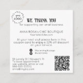 *~* AP8 QRクーポンありがとうロゴ エンクロージャーカード (裏面)