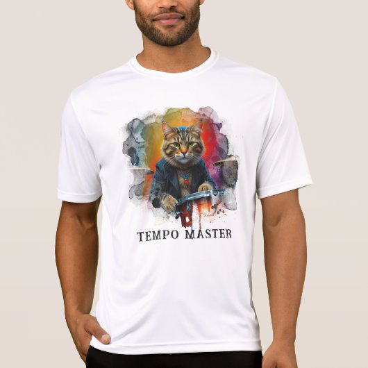 *~* AP91キャットドラクールムプレイヤーパーカッショニスト Tシャツ (正面)