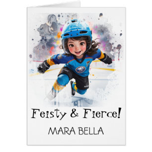 *~* AP94かわいいホッキー女の子1パーソナライズ誕生日