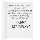 *~* AP94かわいいホッキー女の子1パーソナライズ誕生日 (内側 (右))