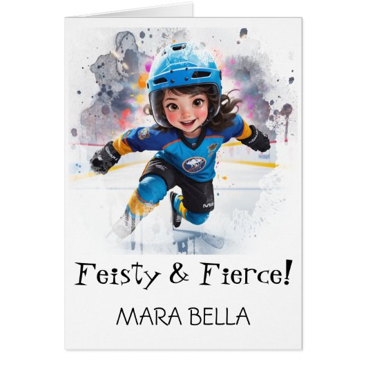 *~* AP94かわいいホッキー女の子18パーソナライズ誕生日 (正面)