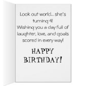 *~* AP94かわいいホッキー女の子18パーソナライズ誕生日 (内側 (右))
