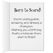 *~* AP94 17 Hockey Girl Player Cute Birthday Card (内側 (右))