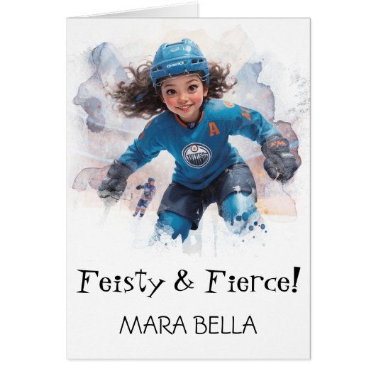 *~* AP94 1.7 Cute Hockey Girl Personalize Birthday (正面)