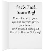 *~* AP94 21 Hockey Girl Player Cute Birthday Card (内側 (右))