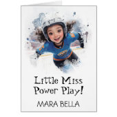 *~* AP94 9 Cute Hockey Girl Personalize Birthday (正面)