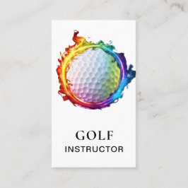 *~*  AP94 Flames  Rainbow Colorful QR Golf Ball  名刺